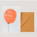 Happy Birthday Orangefarbener Ballon