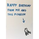 From me and this pigeon