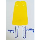 Happy Wedding Gelbes Eis