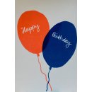 Happy Birthday Ballon Rot Blau